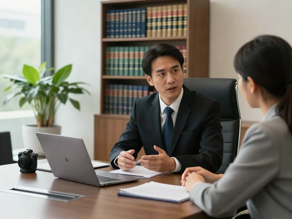 Best DUI lawyer Cherokee County GA consulting with a client in a modern legal office.