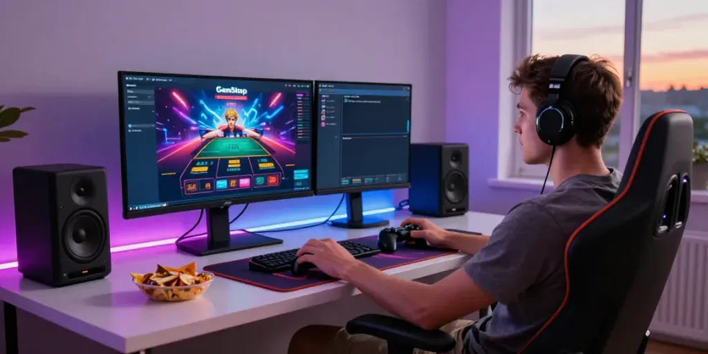 Gambling sites not on GamStop experience in a modern gaming room