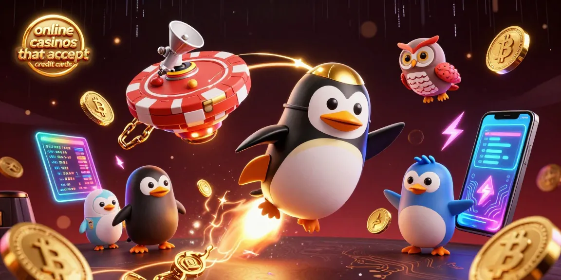Experience online casinos that accept credit cards with a rocket-powered penguin guiding your journey through gaming.