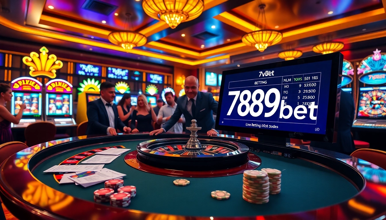 Experience the excitement of online gambling with 789bet at a vibrant casino scene.