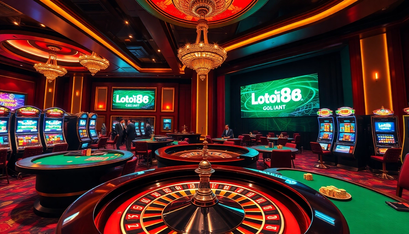 Engage in thrilling online gaming experiences at loto188.gb.net with vibrant casino tables and exciting action.