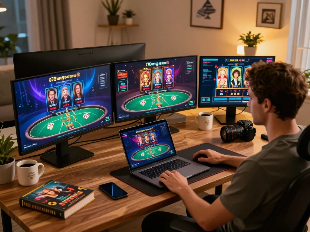 Player enjoying seamless online gaming experience at 78wingo platform on multiple devices.