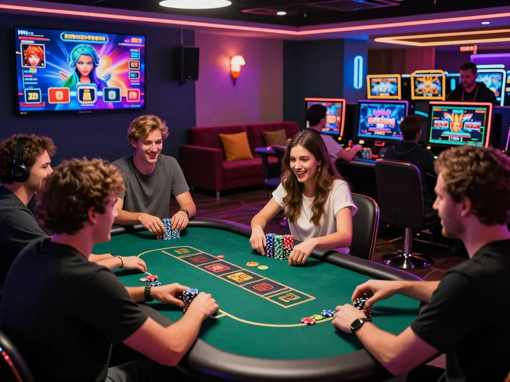 Players enjoying thrilling games at the hit club with vibrant graphics and engaging atmosphere.