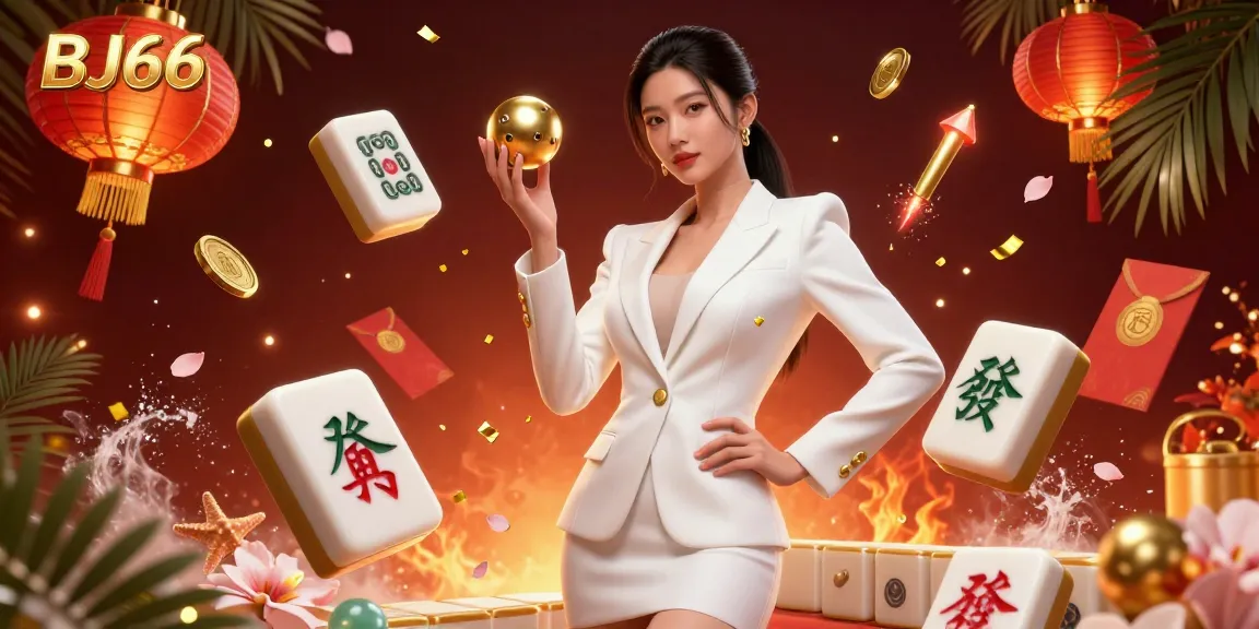 Engage with BJ66 and explore thrilling casino adventures in this vibrant illustration showcasing high-stakes gaming.