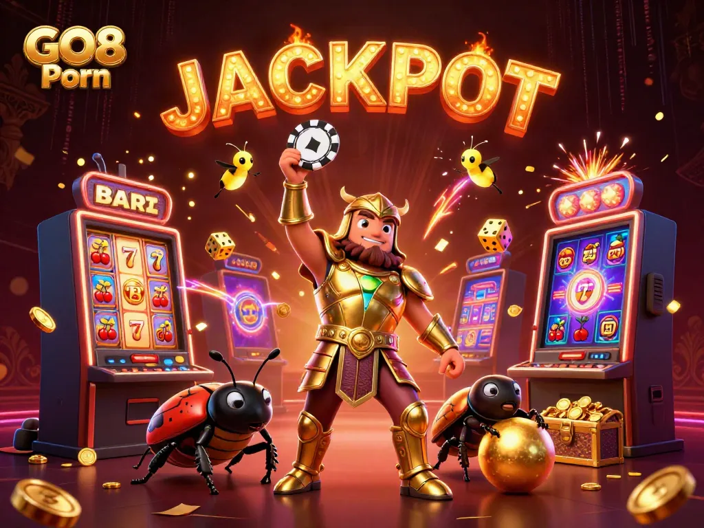 Celebrate a big win with GO8 Porn's vibrant slot game, capturing dazzling jackpot moments.