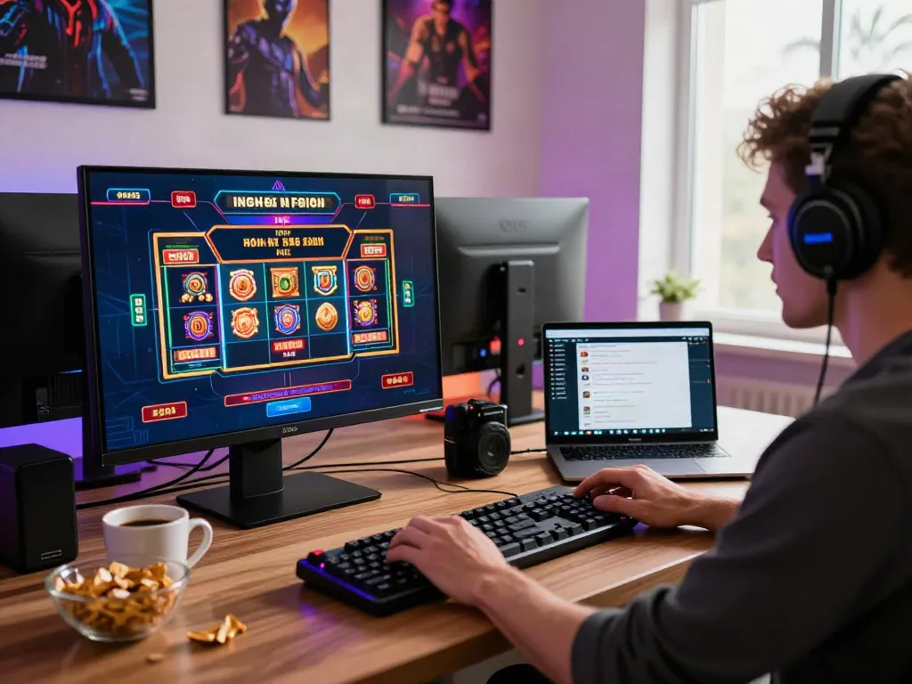 Engaging with gambling sites not on gamstop at a cozy home gaming setup