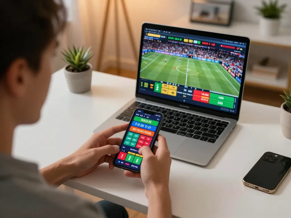 Engaging in sports betting on dagago mobile app with live event streaming visible.