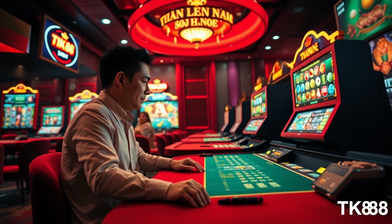 Experience the excitement of online casino gaming at tk88win.live, featuring players engaged in thrilling "Tiến lên miền Nam".