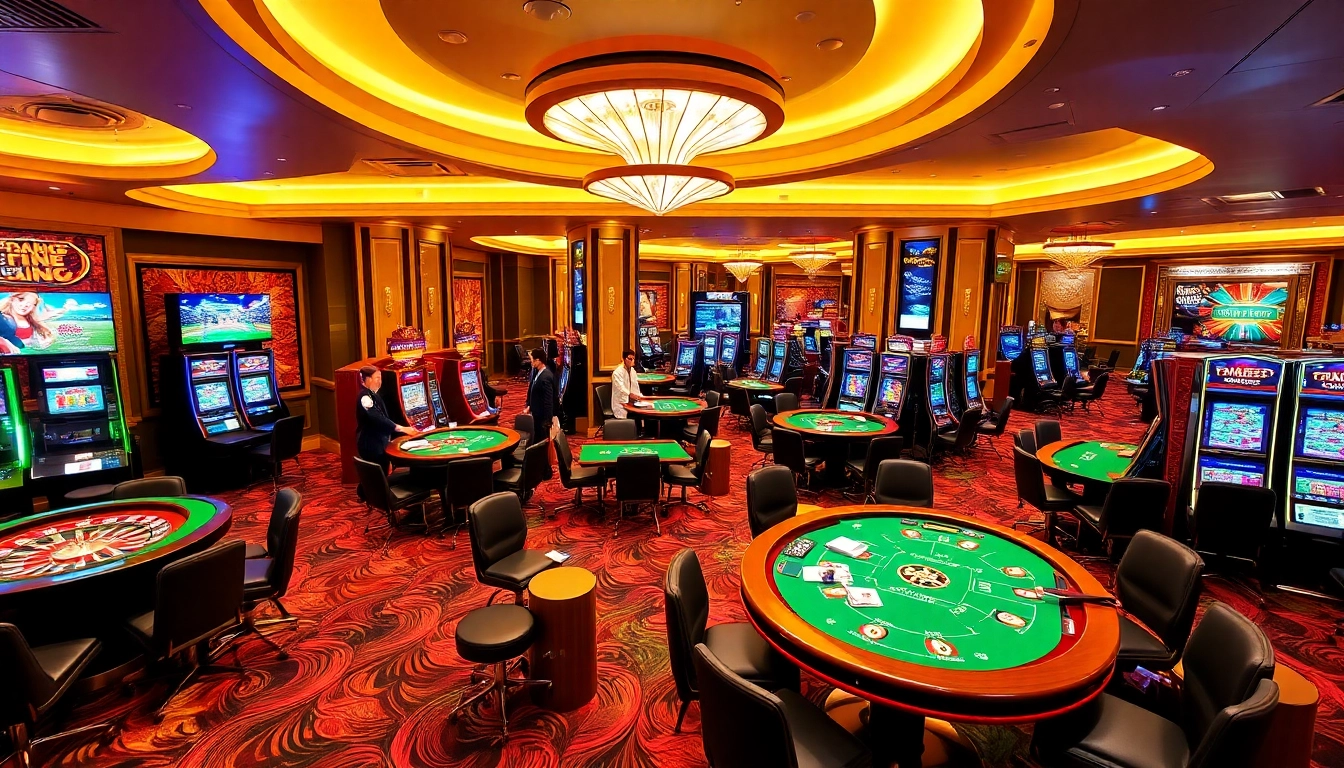 Experience the excitement of fun88 with vibrant casino gaming tables and thrilling betting action.