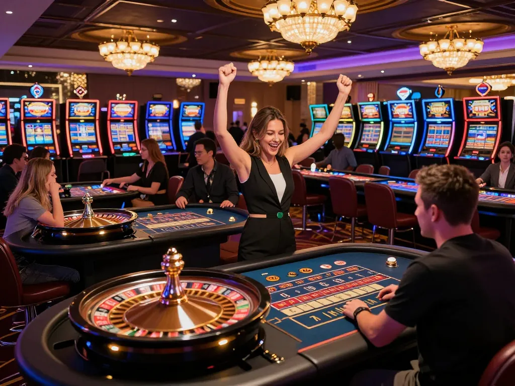 Players at KKWIN enjoying thrilling roulette games in a luxurious casino setting.