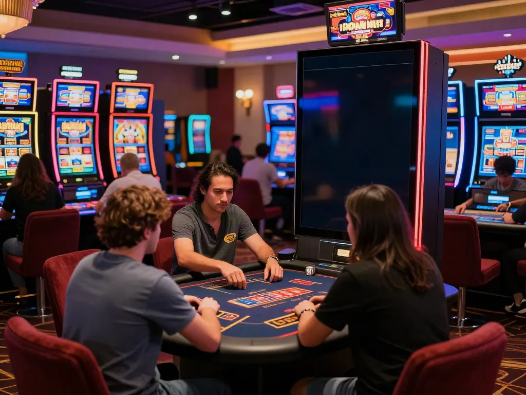 Engaging players enjoying gambling sites not on gamstop in vibrant online casino.