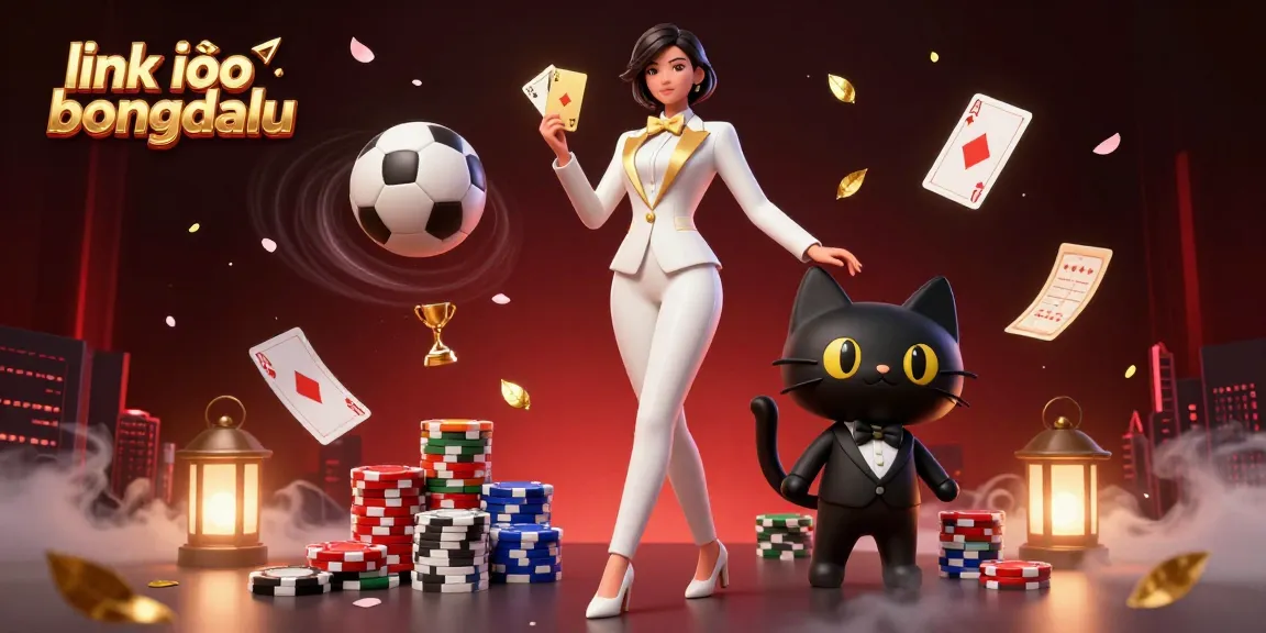 Experience the excitement of betting at link vào bongdalu with a glamorous dealer and gaming elements highlighted.