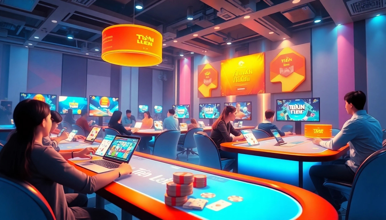 Online card gaming experience at gamebaidoithuong.com.vc with vibrant virtual tables.