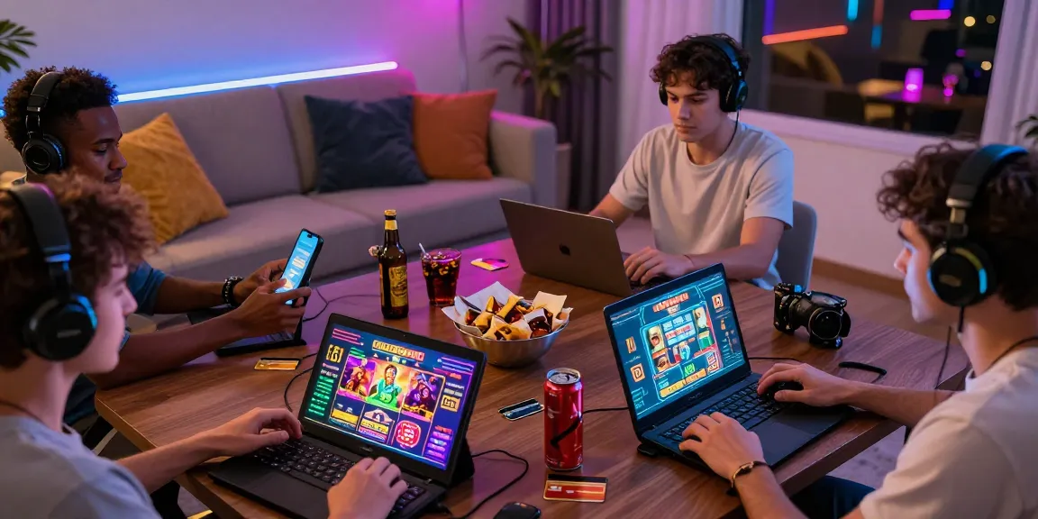 Players enjoying credit card slots in an engaging online casino atmosphere full of excitement and modern gaming.